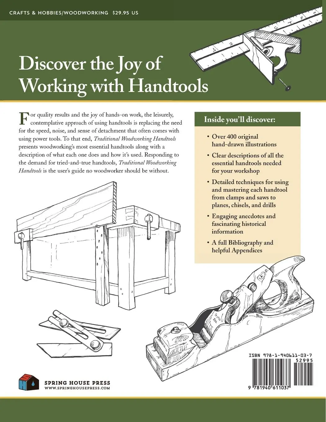 Rückseite: 9781940611037 | Traditional Woodworking Handtools | A Manual for the Woodworker | Buch