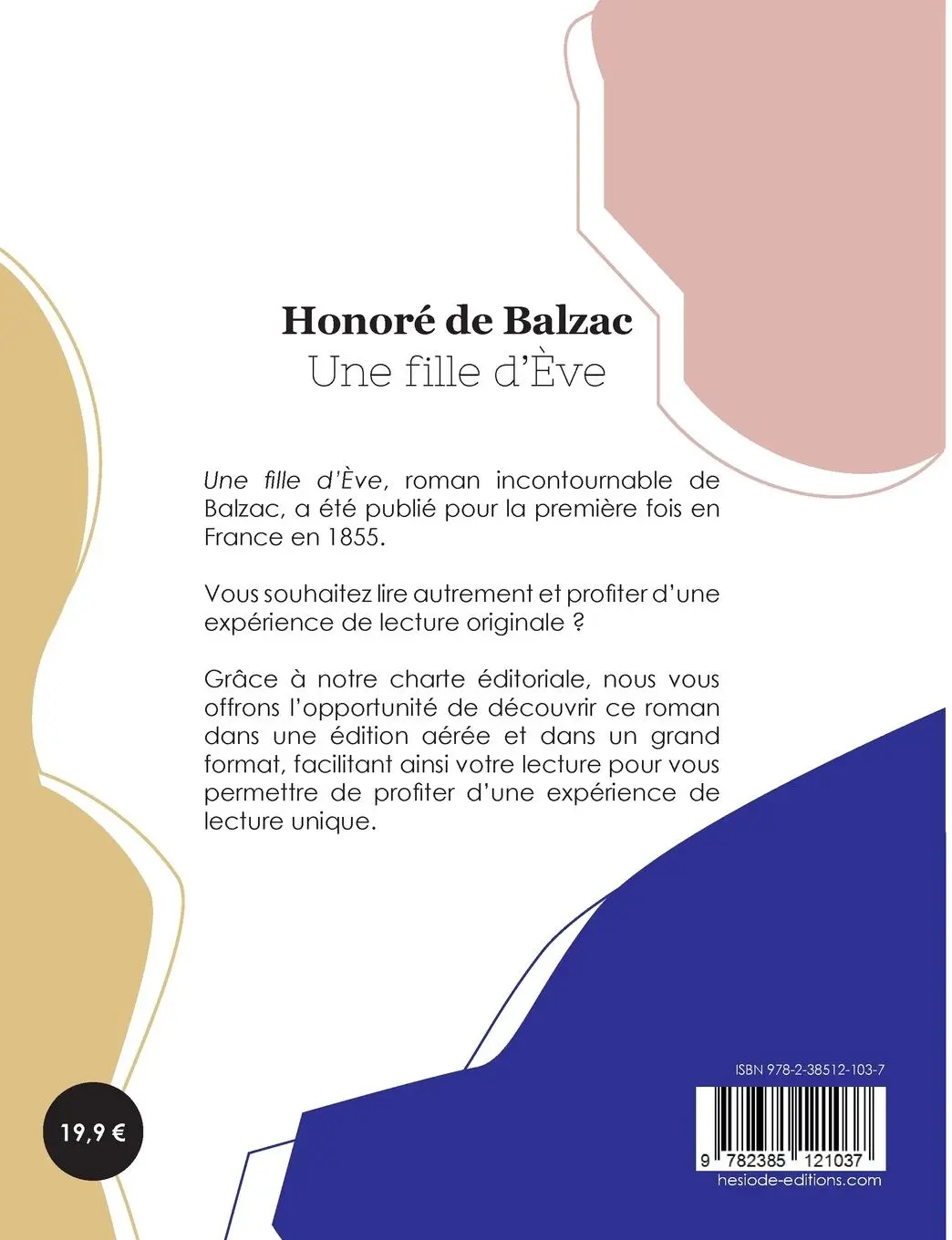 Rückseite: 9782385121037 | Une fille d'Ève | Honoré de Balzac | Taschenbuch | Französisch | 2022