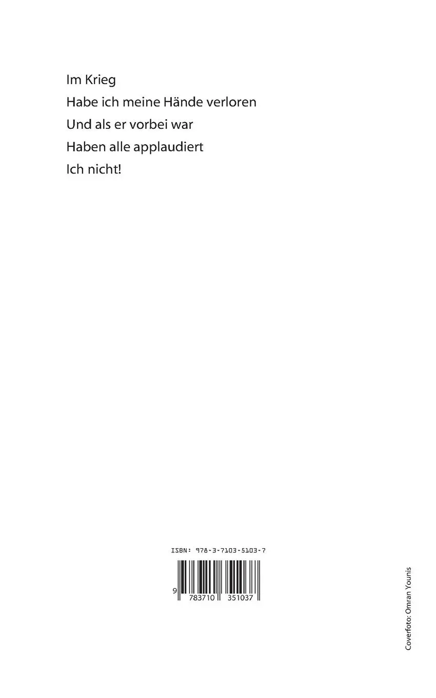 Rückseite: 9783710351037 | Mord ist eine Beleidigung für den Tod | Texte | Mohammad Khalil | Buch
