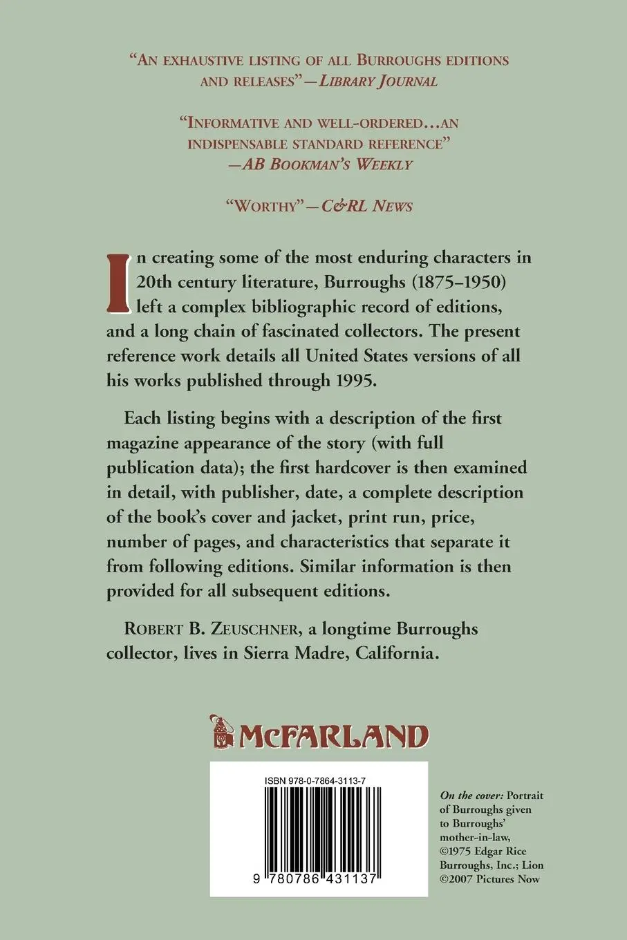 Rückseite: 9780786431137 | Edgar Rice Burroughs | Robert B. Zeuschner | Taschenbuch | Englisch