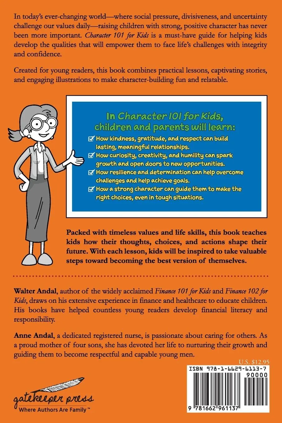 Rückseite: 9781662961137 | Character 101 for Kids | Walter Andal (u. a.) | Taschenbuch | Englisch