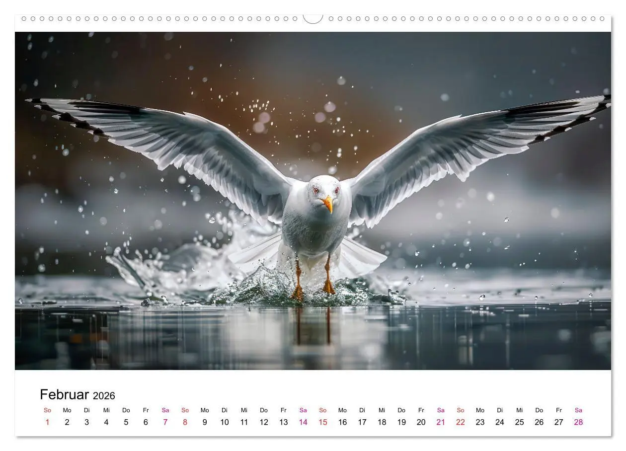 Bild: 9783457381137 | Maritim pur - Möwen (Wandkalender 2026 DIN A2 quer), CALVENDO...