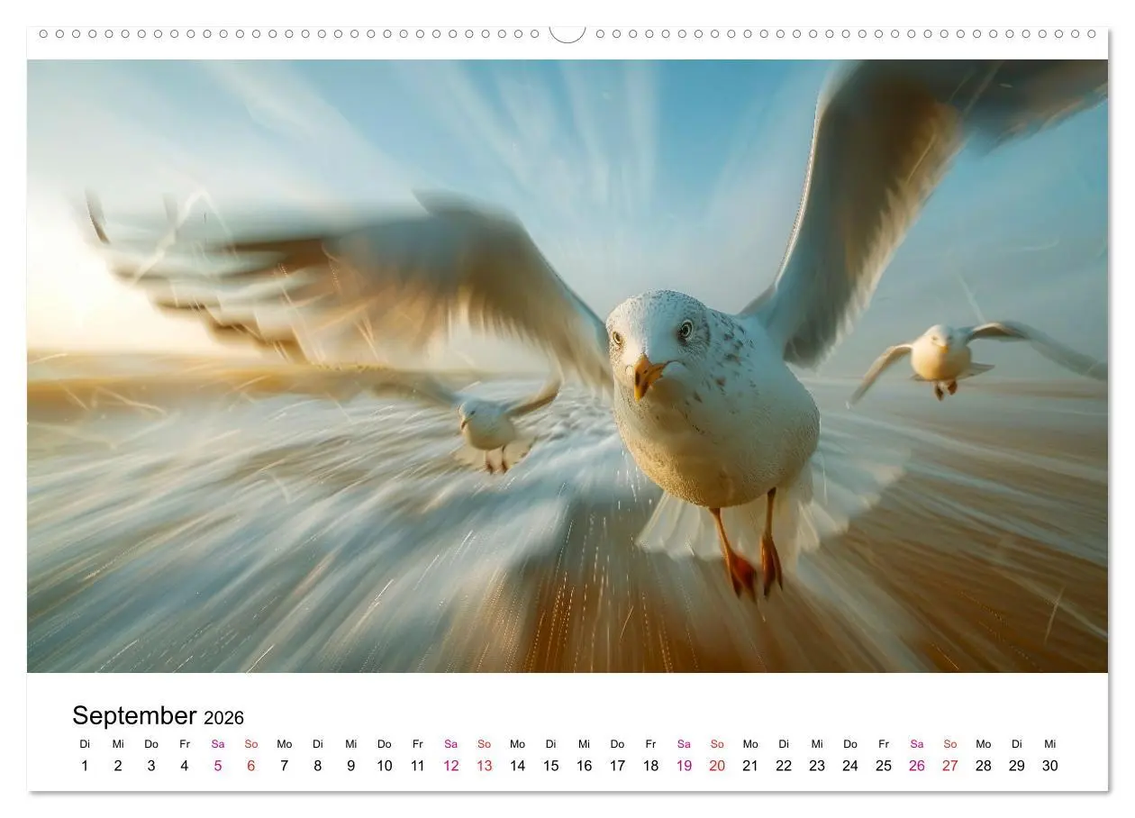 Bild: 9783457381137 | Maritim pur - Möwen (Wandkalender 2026 DIN A2 quer), CALVENDO...