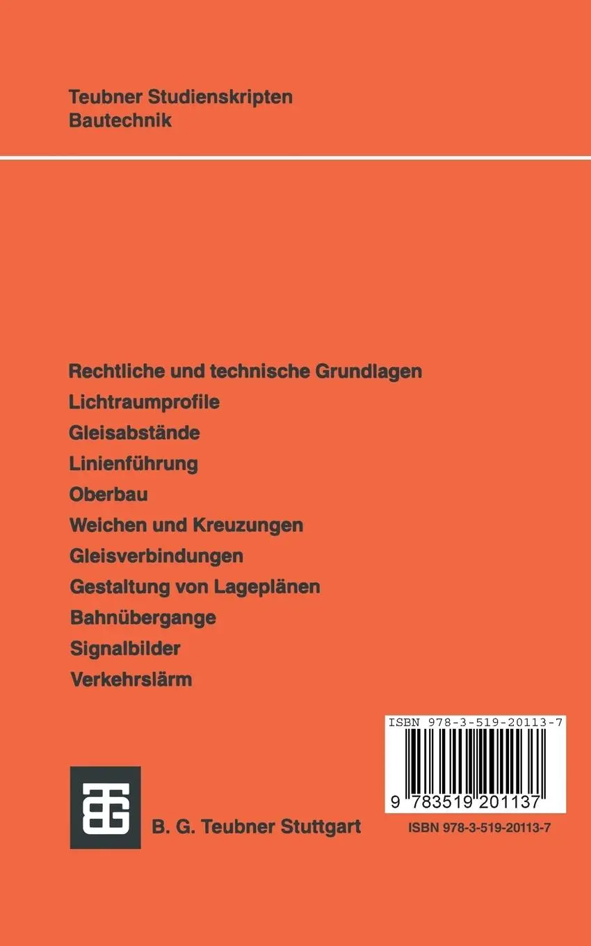 Rückseite: 9783519201137 | Bahnbau | Volker Matthews | Taschenbuch | Einband - flex.(Paperback)