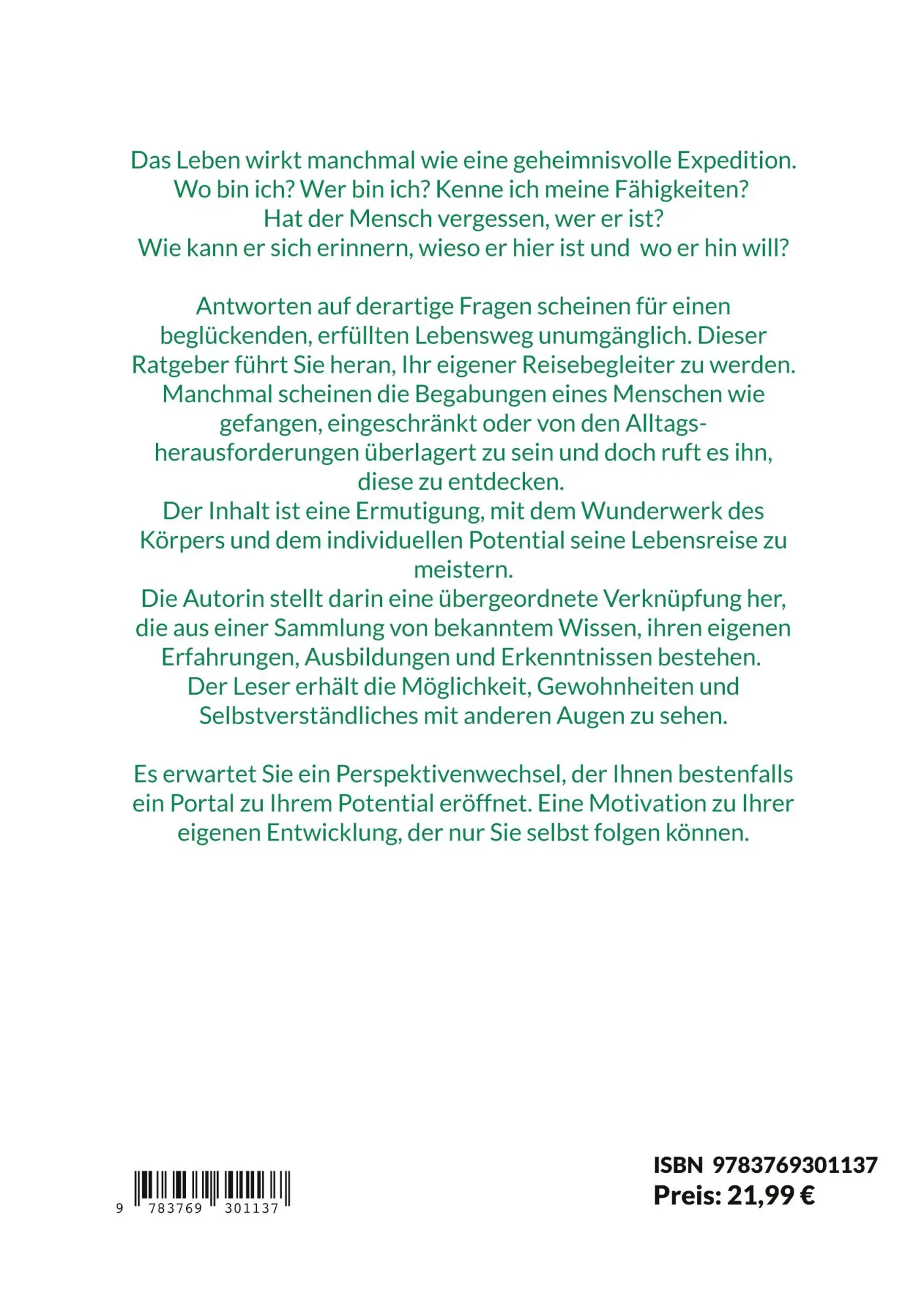 Rückseite: 9783769301137 | Portal zum Potential | Band I-III - Gedanken dazu | Hesselschwerdt