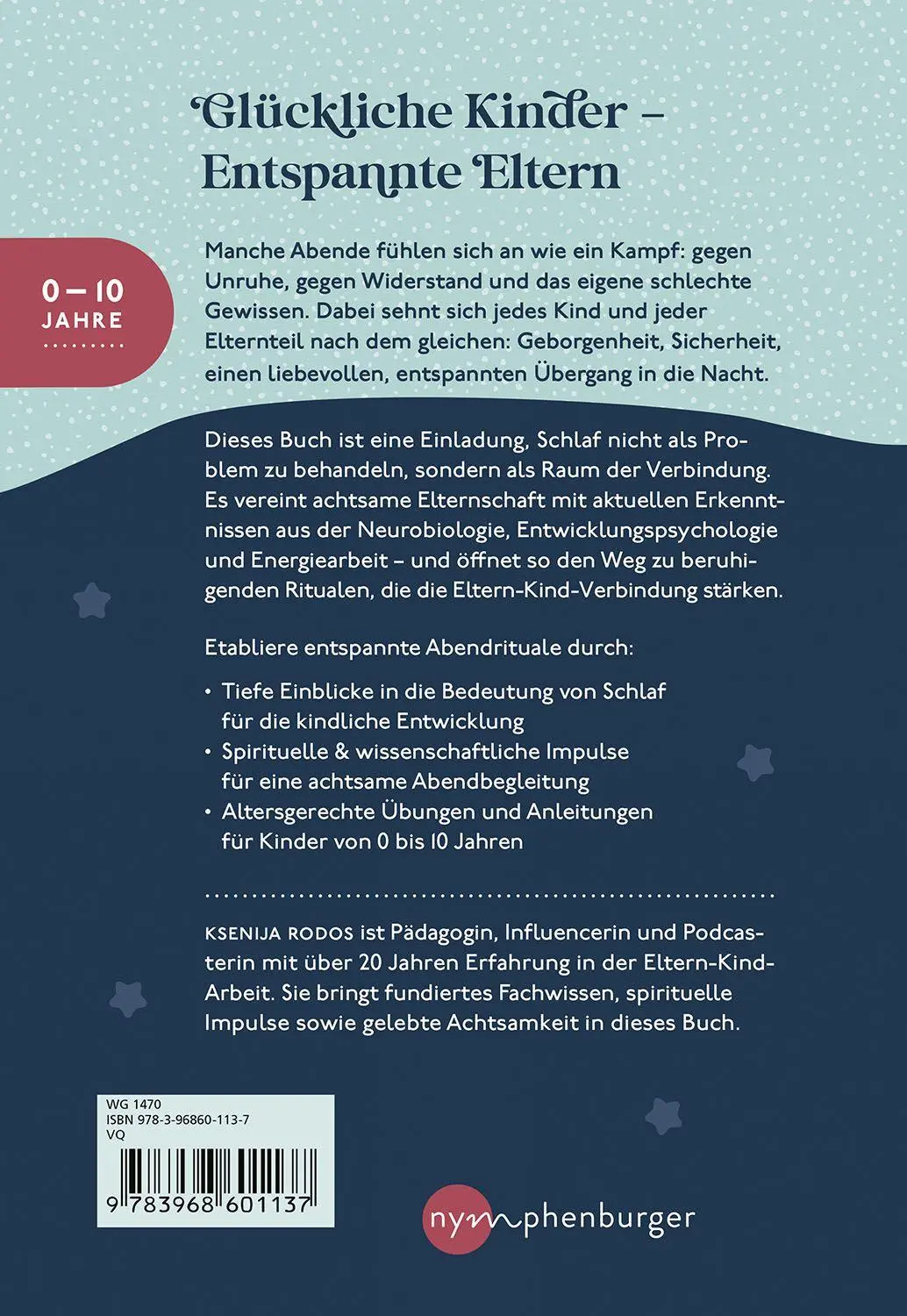 Bild: 9783968601137 | Einschlafrituale für dein Kind | Ksenija Rodos | Taschenbuch | 128 S.