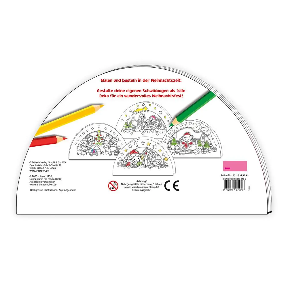 Bild: 9783988021137 | Trötsch Unser Sandmännchen Schwibbogen Mal- und Bastelbuch | KG | Buch