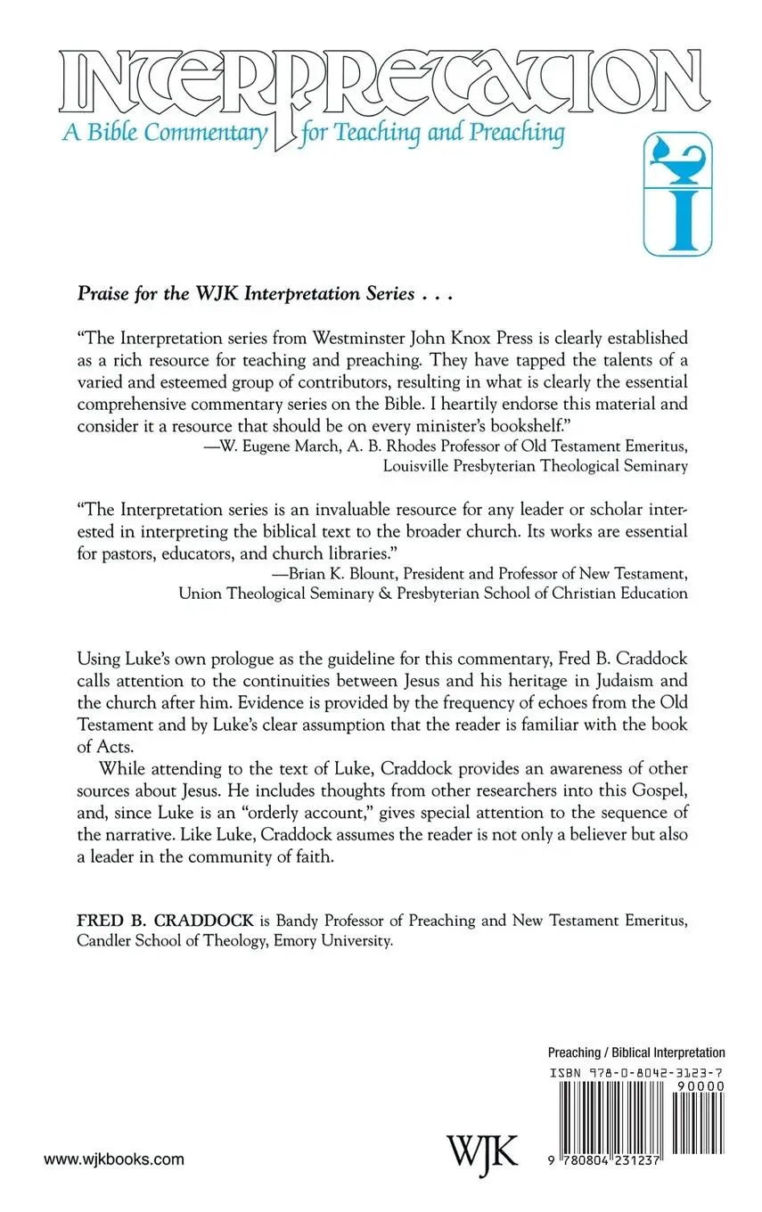 Rückseite: 9780804231237 | Luke | Interpretation: A Bible Commentary for Teaching and Preaching