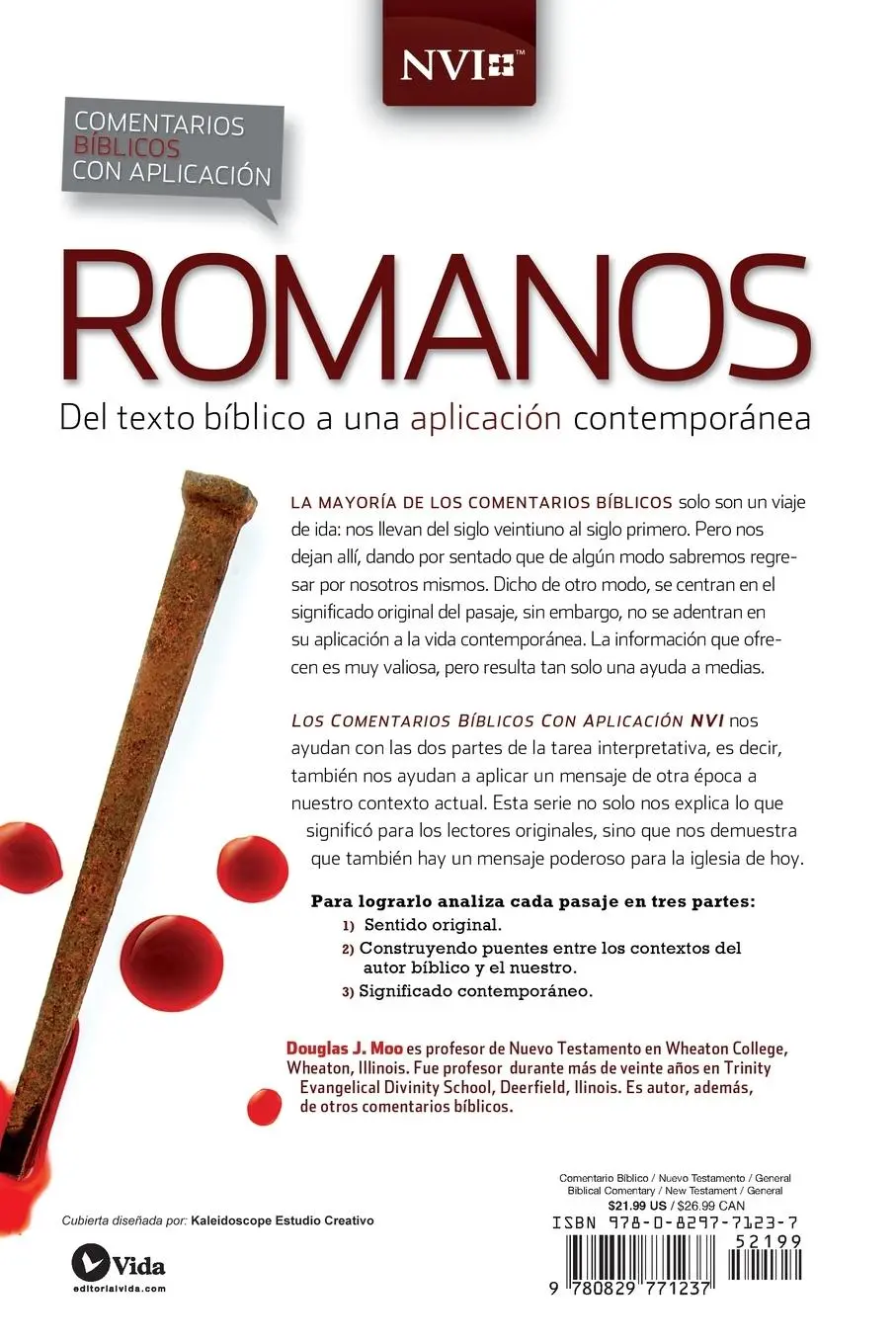 Rückseite: 9780829771237 | Comentario bíblico con aplicación NVI Romanos | Douglas J. Moo | Buch