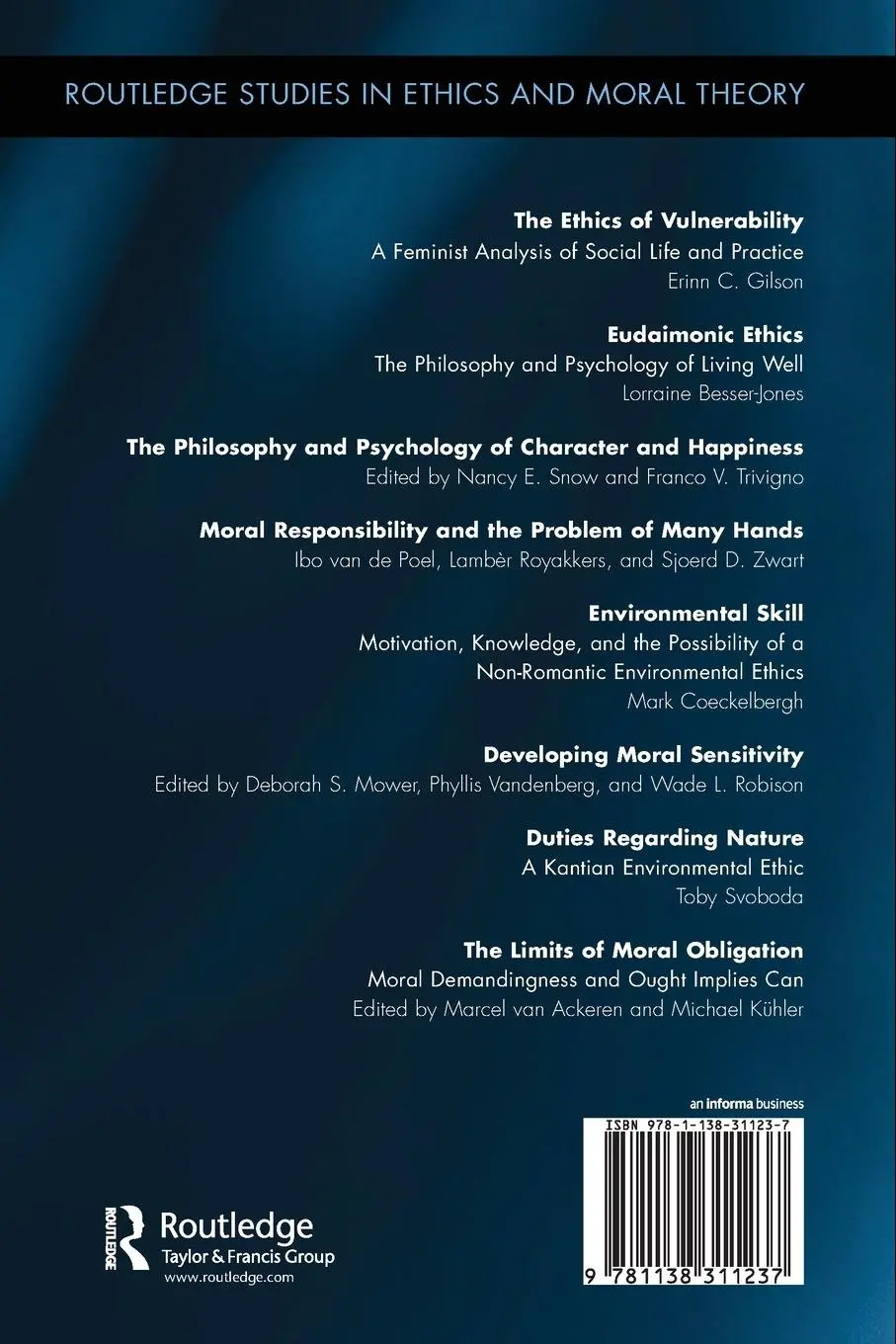 Rückseite: 9781138311237 | The Limits of Moral Obligation | Marcel Van Ackeren (u. a.) | Buch