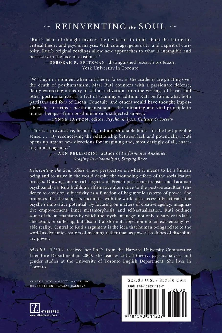 Rückseite: 9781590511237 | Reinventing the Soul | Posthumanist Theory and Psychic Life | Ruti