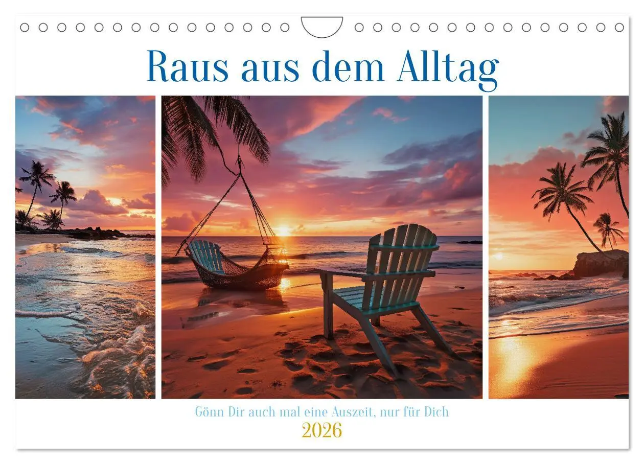 Cover: 9783457371237 | Raus aus dem Alltag (Wandkalender 2026 DIN A4 quer), CALVENDO...