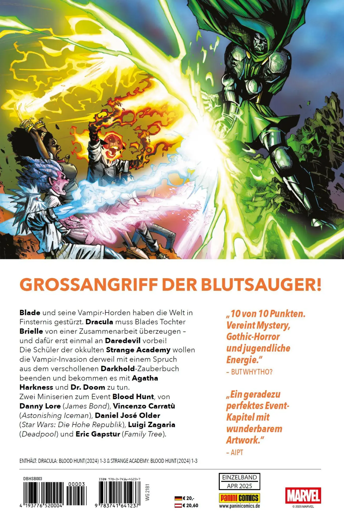 Rückseite: 9783741641237 | Blood Hunt: Dracula/Strange Academy | Vincenzo Carratù (u. a.) | Buch