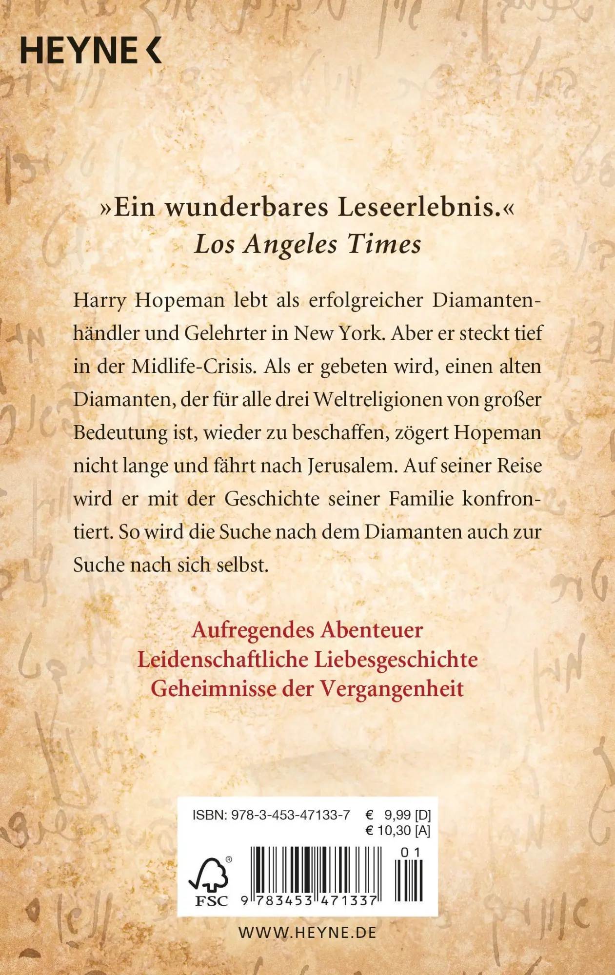 Rückseite: 9783453471337 | Der Diamant des Salomon | Noah Gordon | Taschenbuch | 480 S. | Deutsch