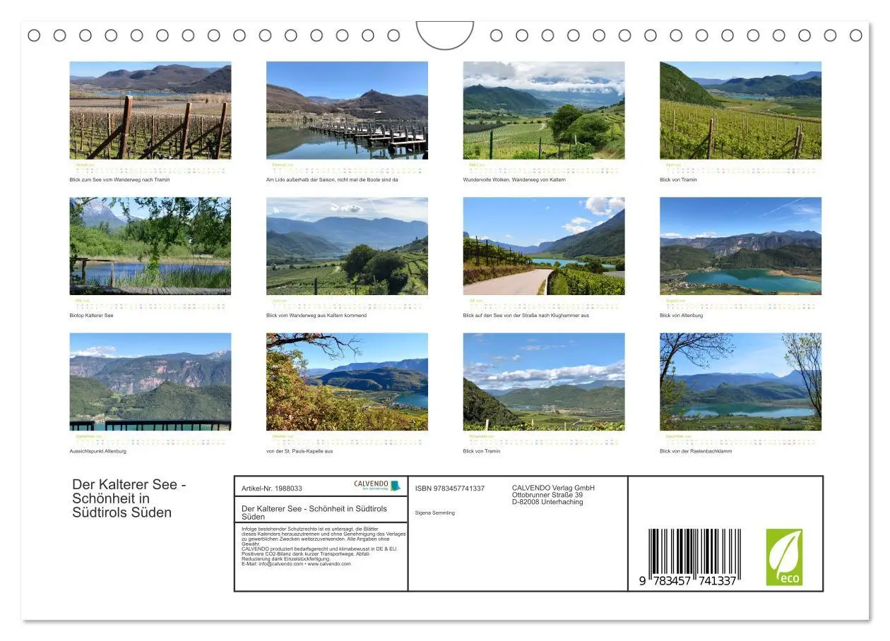 Bild: 9783457741337 | Der Kalterer See - Schönheit in Südtirols Süden (Wandkalender 2026...