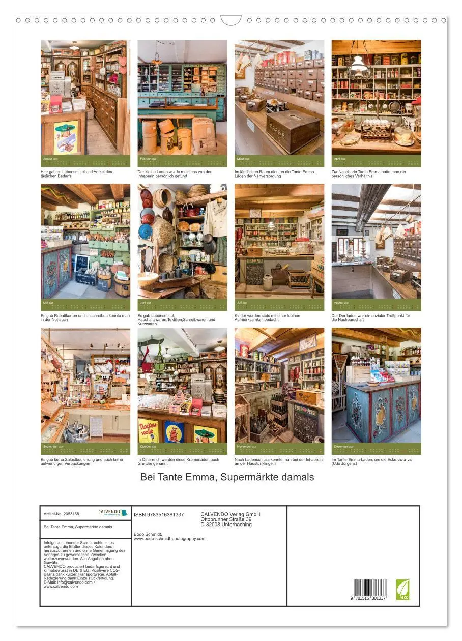 Bild: 9783516381337 | Bei Tante Emma, Supermärkte damals (Wandkalender 2026 DIN A2 hoch),...