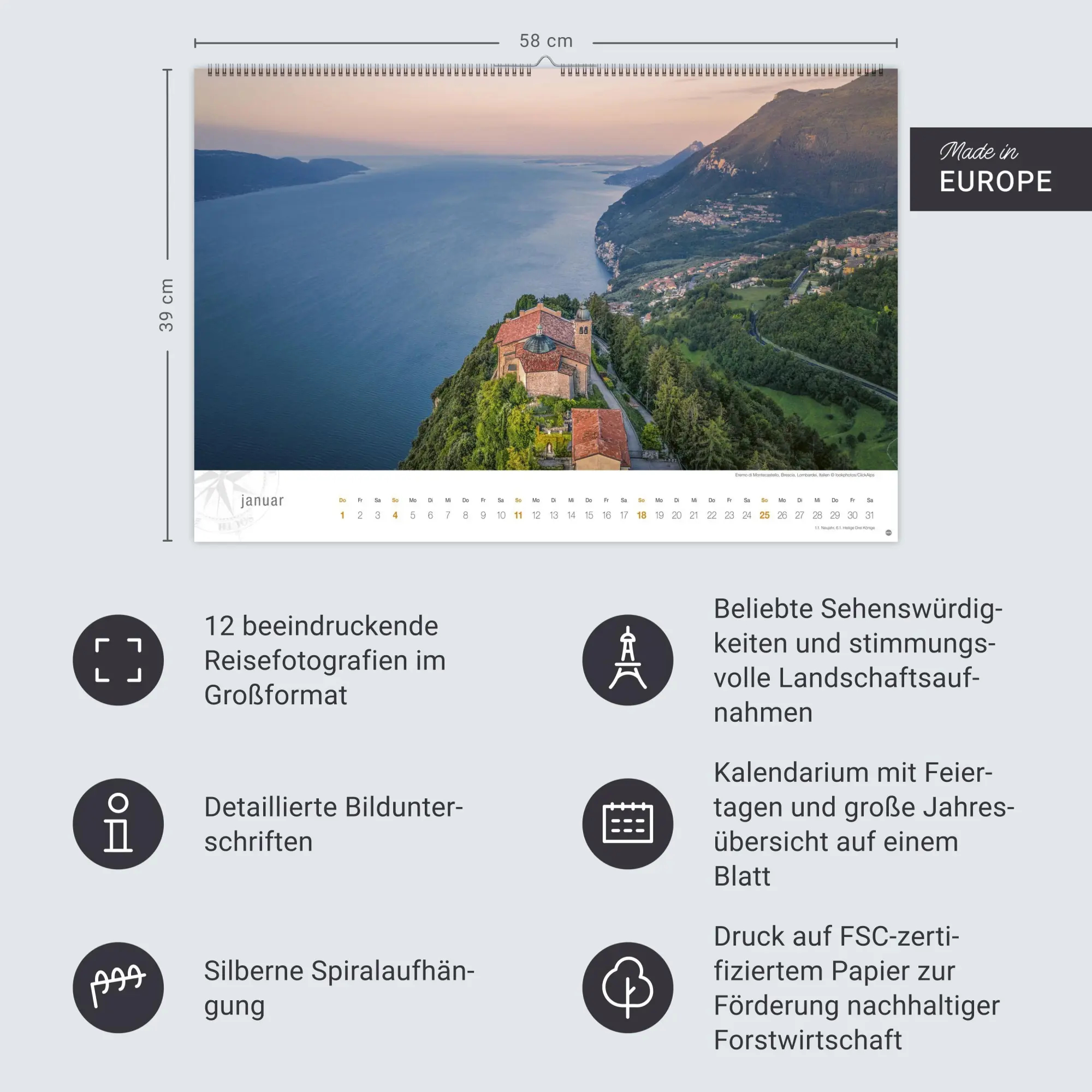 Bild: 9783756411337 | Gardasee Globetrotter Kalender 2026 - Von romantischen Buchten und...