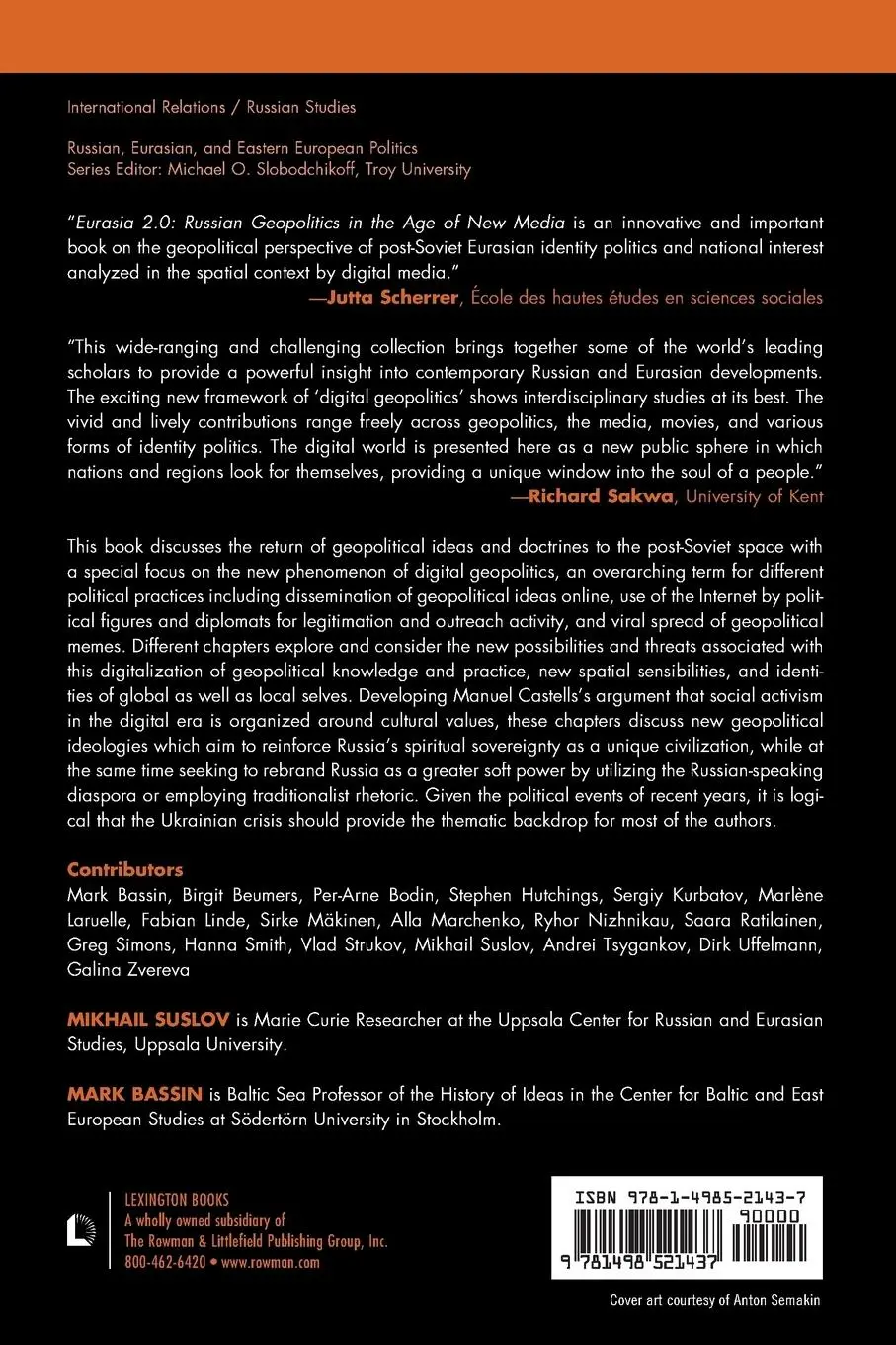 Rückseite: 9781498521437 | Eurasia 2.0 | Russian Geopolitics in the Age of New Media | Buch