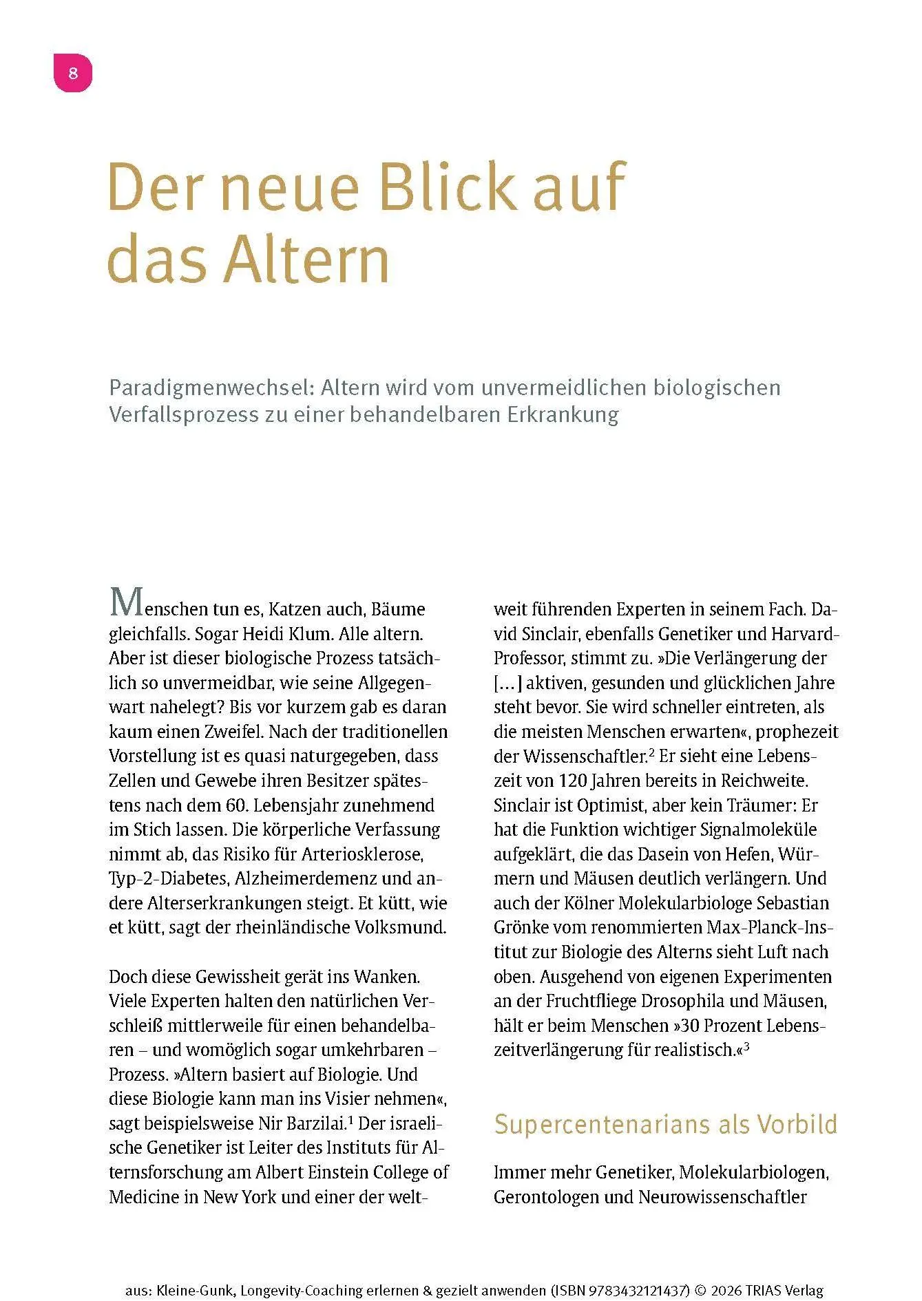 Bild: 9783432121437 | Longevity-Coaching erlernen und gezielt anwenden | Bernd Kleine-Gunk