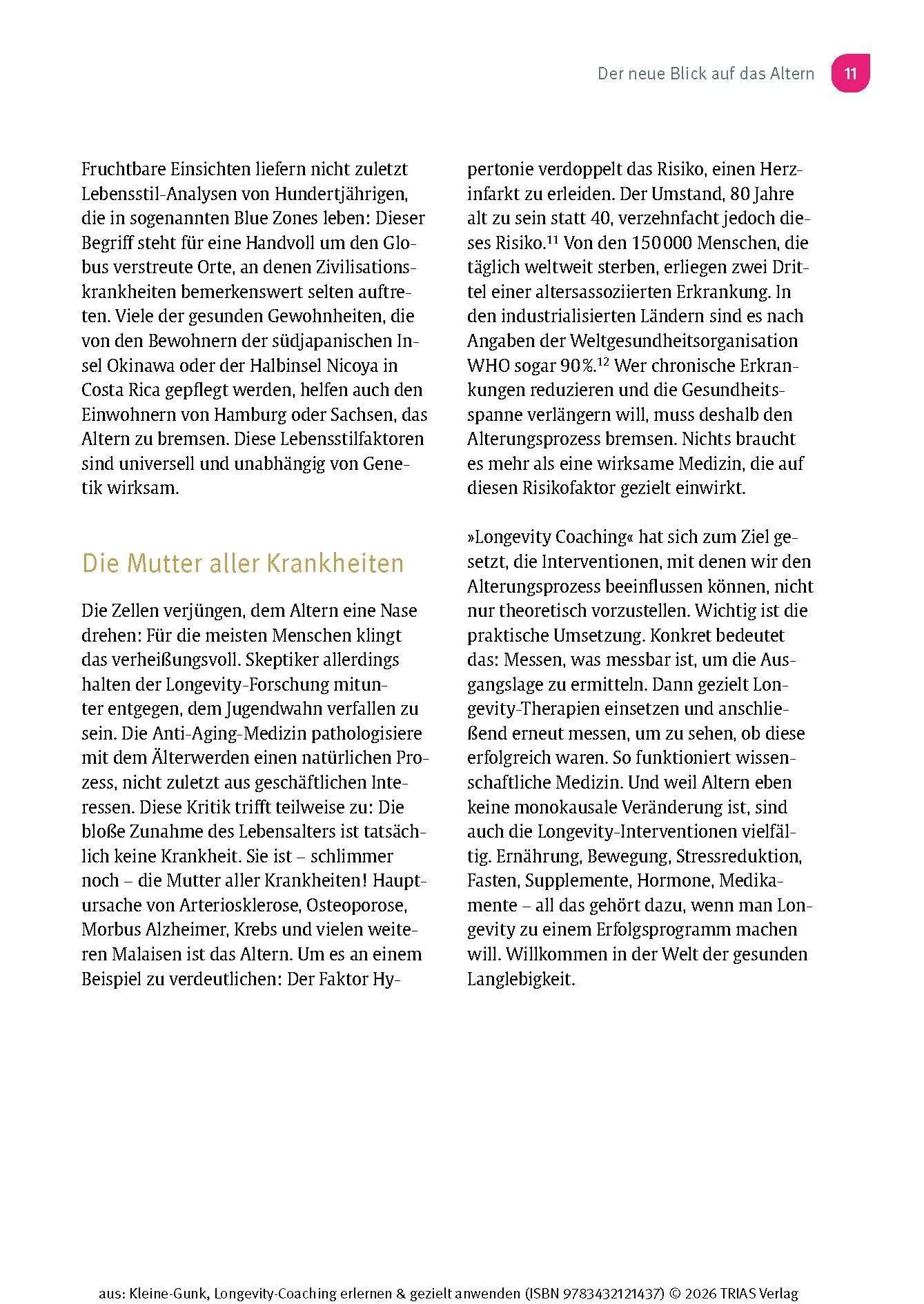Bild: 9783432121437 | Longevity-Coaching erlernen und gezielt anwenden | Bernd Kleine-Gunk