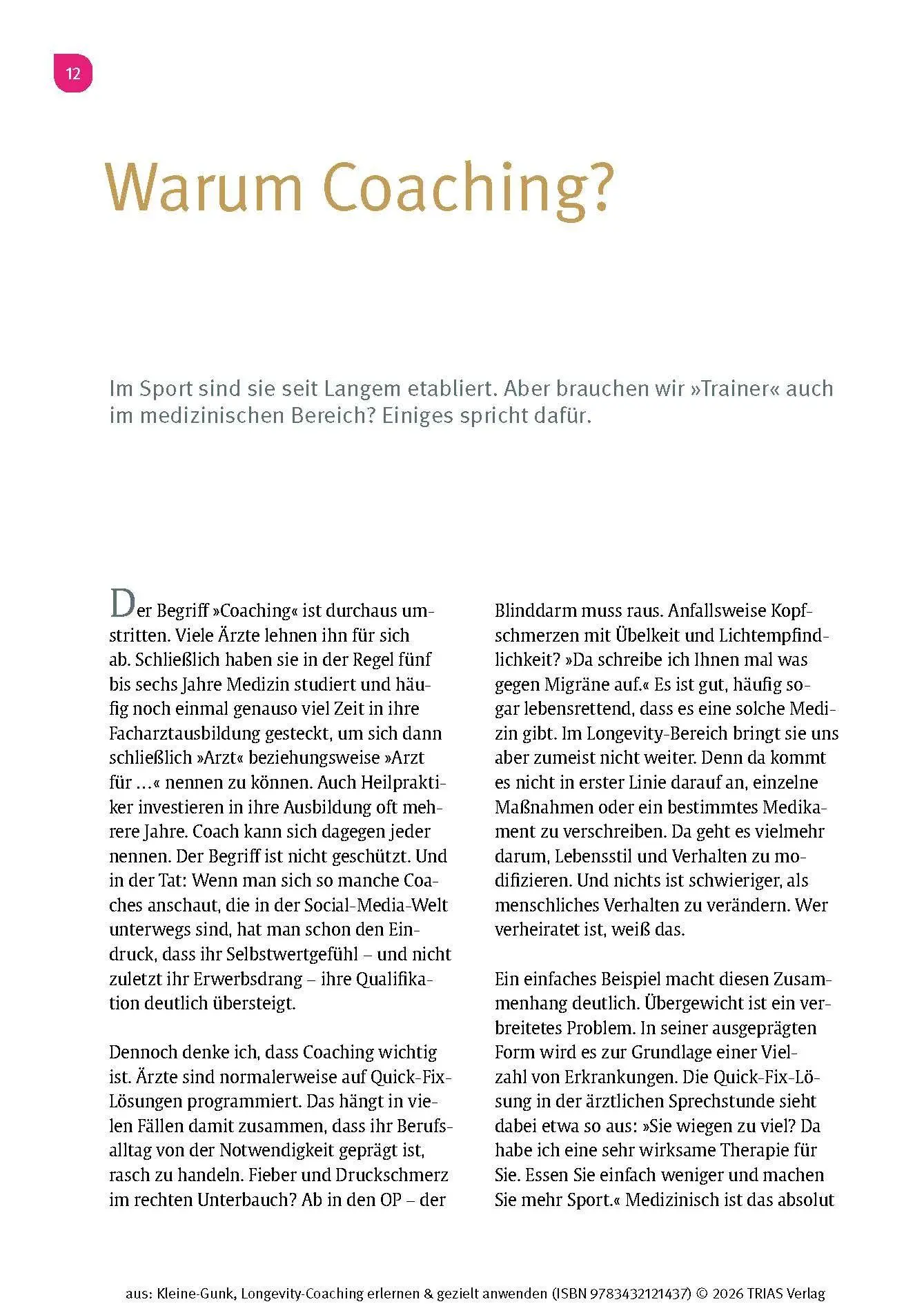 Bild: 9783432121437 | Longevity-Coaching erlernen und gezielt anwenden | Bernd Kleine-Gunk