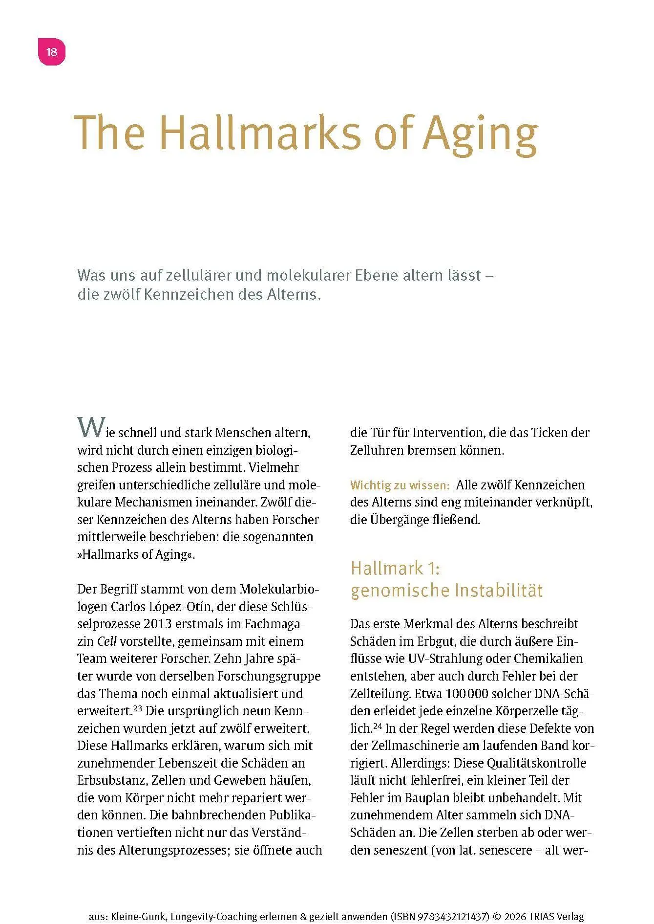 Bild: 9783432121437 | Longevity-Coaching erlernen und gezielt anwenden | Bernd Kleine-Gunk