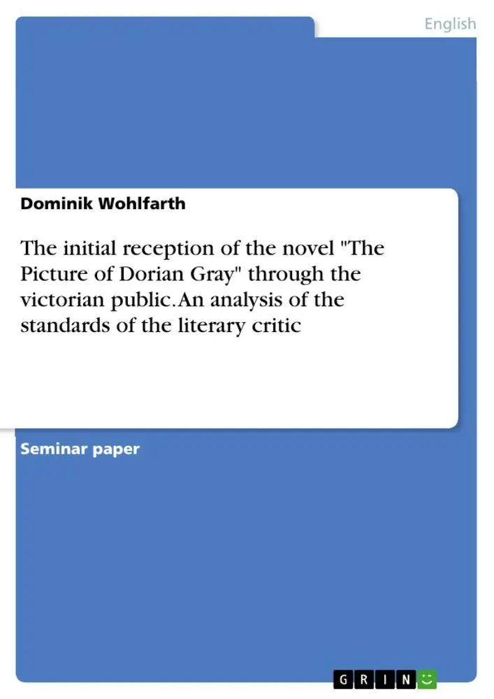 Cover: 9783638901437 | The initial reception of the novel "The Picture of Dorian Gray"...