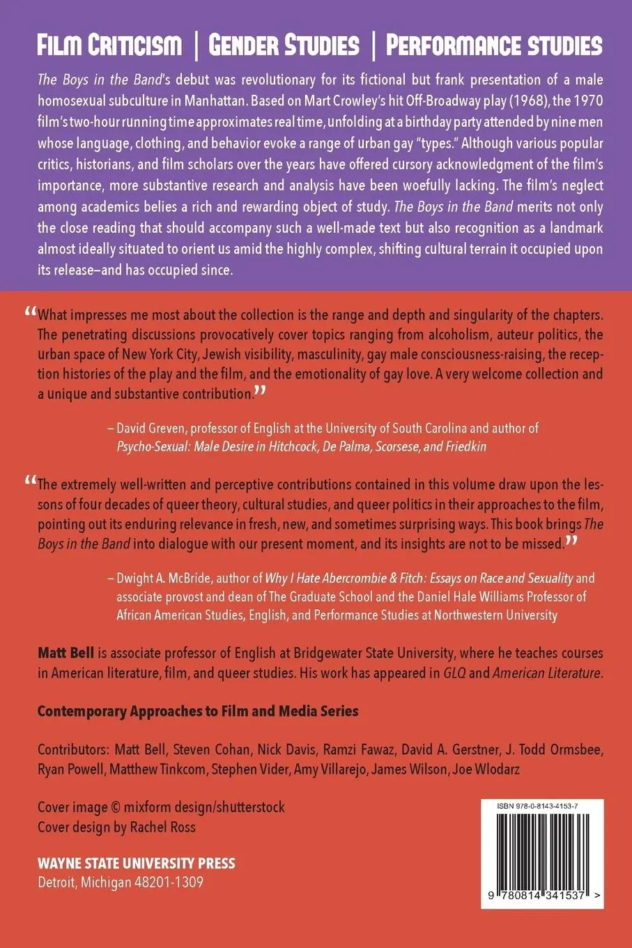 Rückseite: 9780814341537 | Boys in the Band | Flashpoints of Cinema, History, and Queer Politics