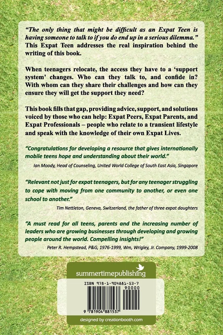 Rückseite: 9781904881537 | Expat Teens Talk, Peers, Parents and Professionals offer support,...