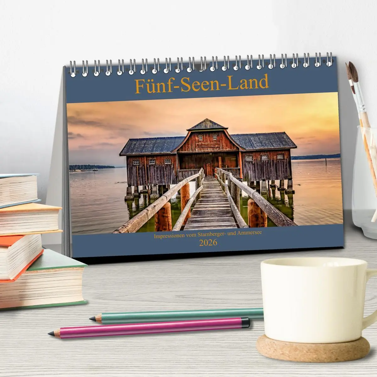 Bild: 9783457891537 | Fünf-Seen-Land (Tischkalender 2026 DIN A5 quer), CALVENDO...