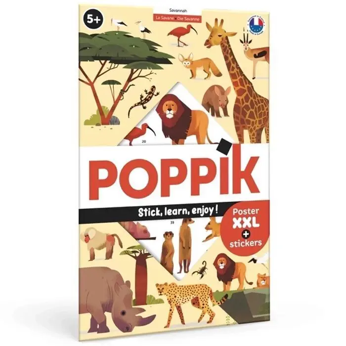 Cover: 3760262411637 | POPPIK - Sticker Lernposter Savanne | Poster | Deutsch | 2025 | POPPIK
