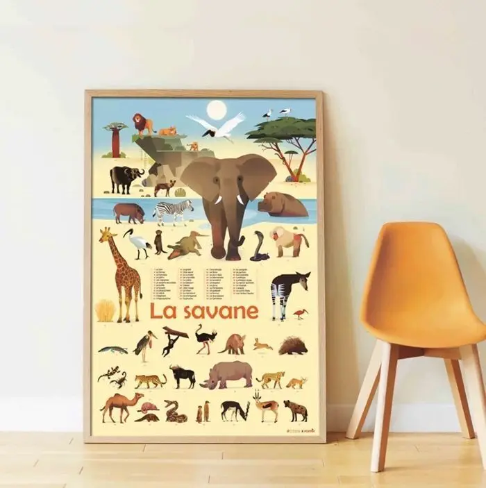 Bild: 3760262411637 | POPPIK - Sticker Lernposter Savanne | Poster | Deutsch | 2025 | POPPIK