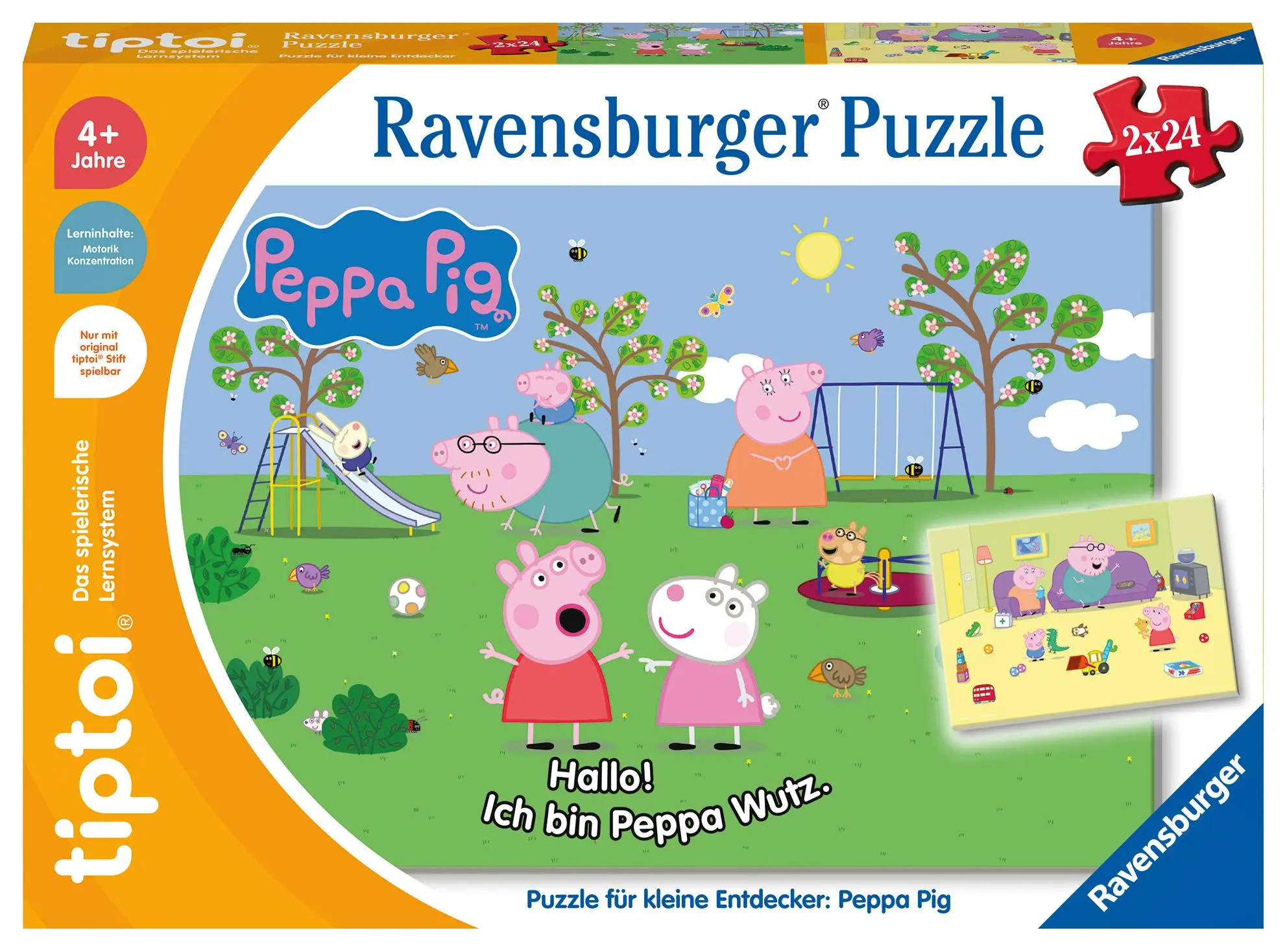 Cover: 4005556001637 | tiptoi® Puzzle für kleine Entdecker: Peppa Pig - 2x24 Teile | Spiel