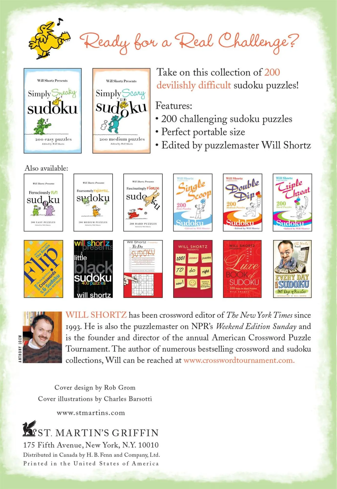 Rückseite: 9780312541637 | Will Shortz Presents Simply Sinister Sudoku | Will Shortz | Buch