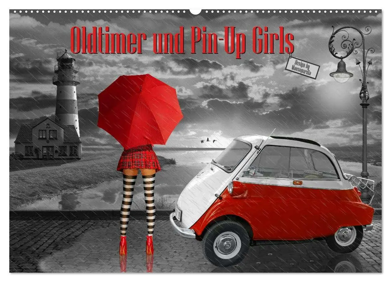 Cover: 9783457951637 | Oldtimer und Pin-Up Girls by Mausopardia (Wandkalender 2026 DIN A2...