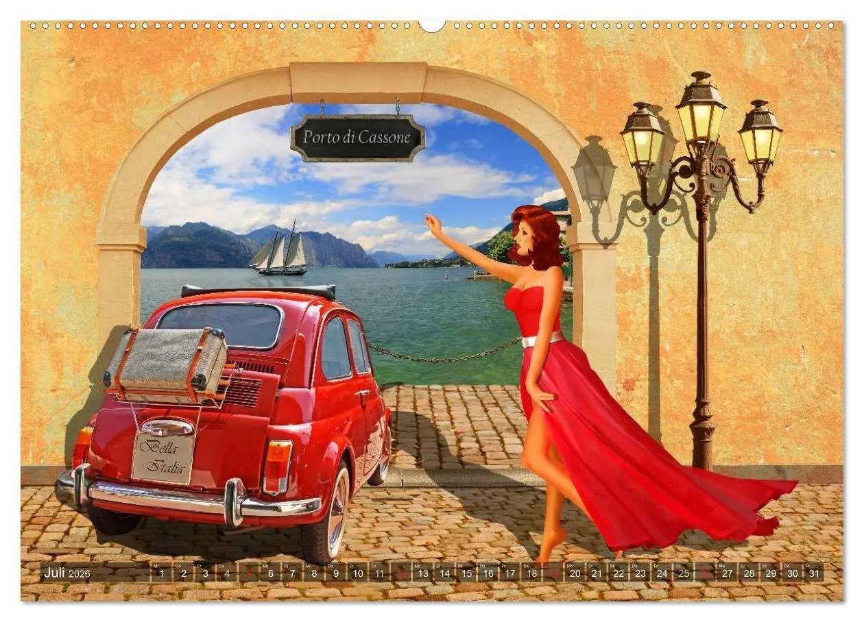 Bild: 9783457951637 | Oldtimer und Pin-Up Girls by Mausopardia (Wandkalender 2026 DIN A2...