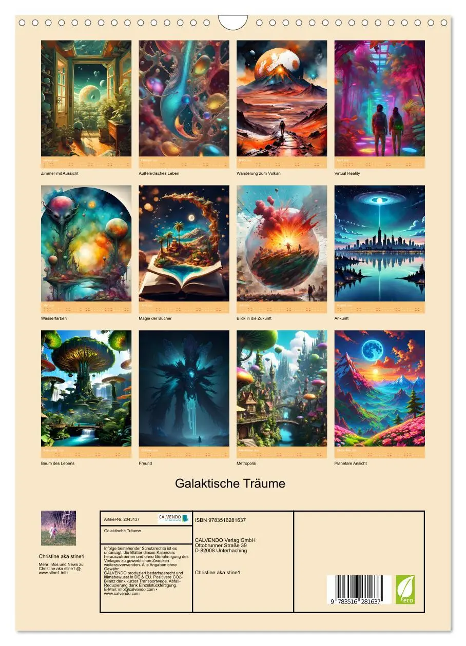 Bild: 9783516281637 | Galaktische Träume (Wandkalender 2026 DIN A3 hoch), CALVENDO...