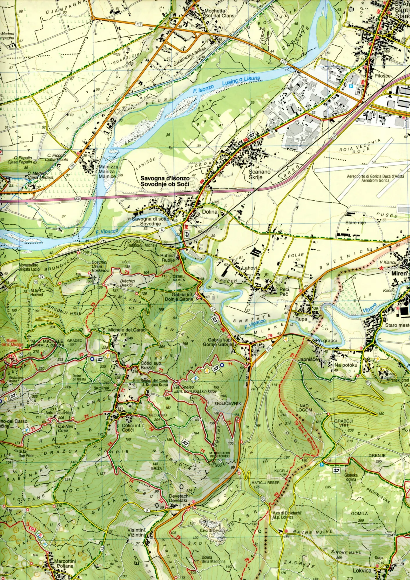 Bild: 9788883151637 | 54 Collio- Brda Gorizia - Carso Isntino | 1:25000 | (Land-)Karte
