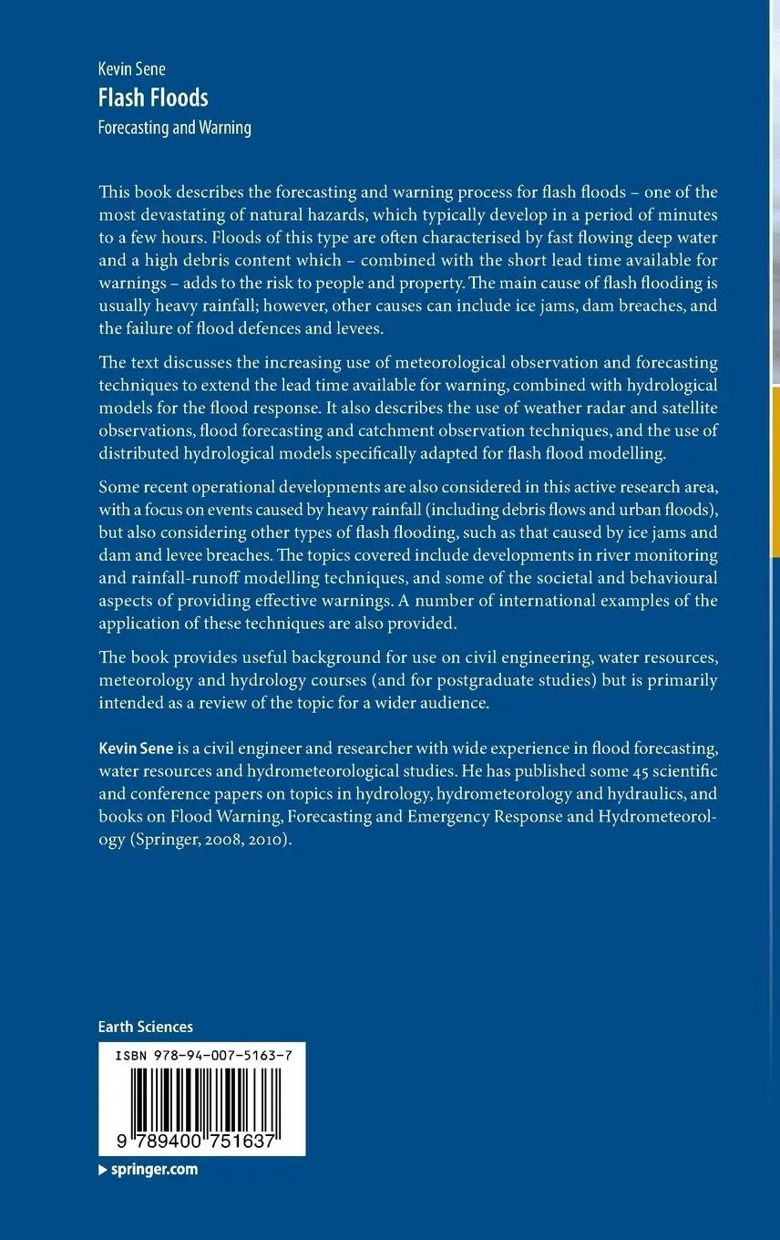 Rückseite: 9789400751637 | Flash Floods | Forecasting and Warning | Kevin Sene | Buch | xiv