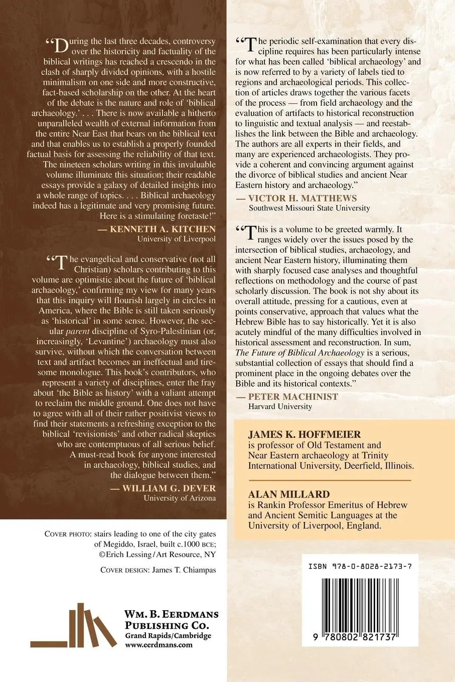 Rückseite: 9780802821737 | The Future of Biblical Archaeology | Alan R. Millard (u. a.) | Buch
