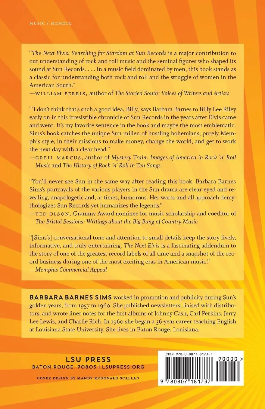 Rückseite: 9780807181737 | The Next Elvis | Searching for Stardom at Sun Records | Sims | Buch