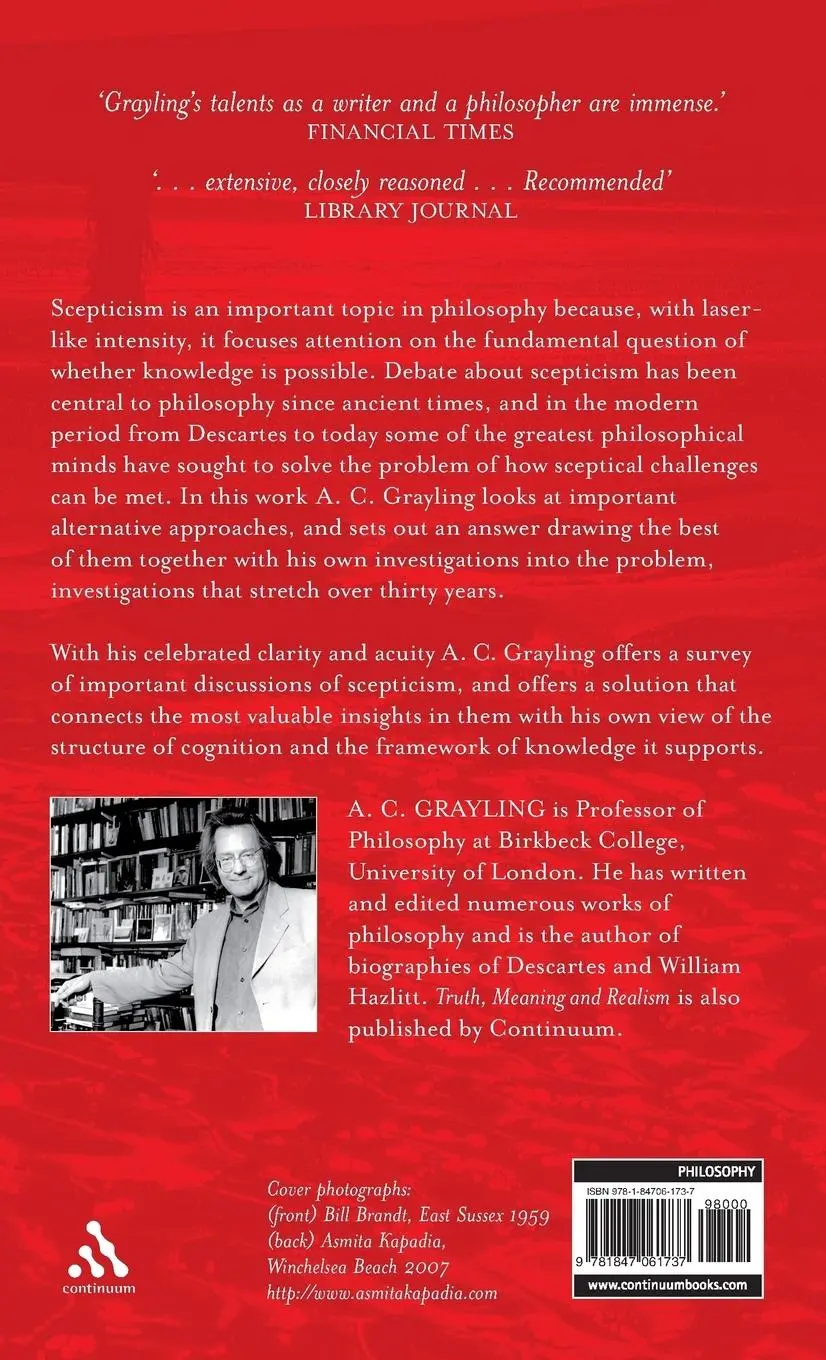 Rückseite: 9781847061737 | Scepticism and the Possibility of Knowledge | A. C. Grayling | Buch