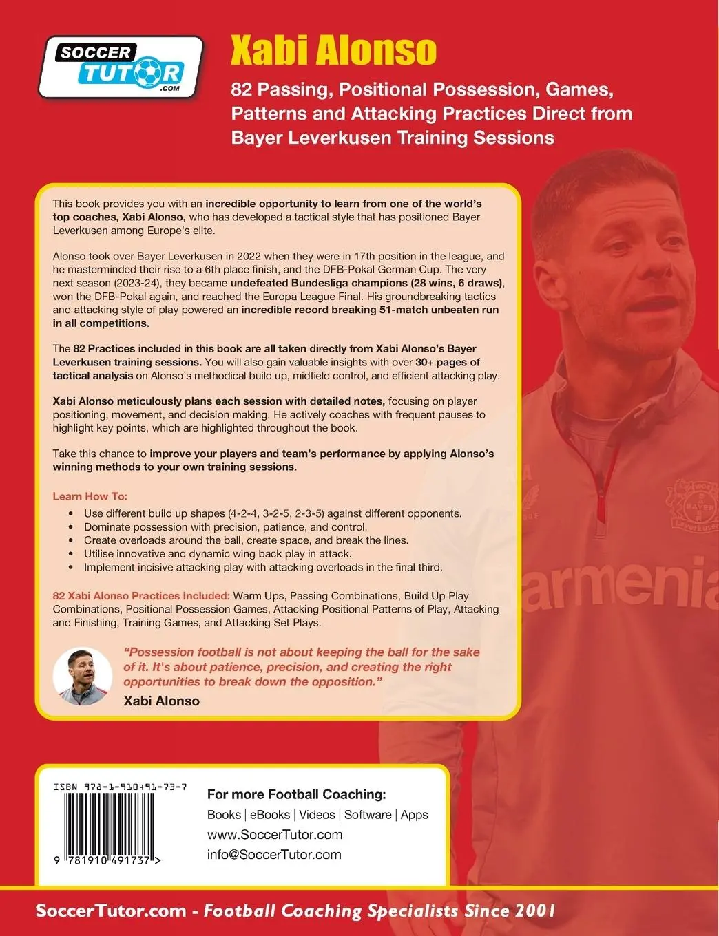 Rückseite: 9781910491737 | Xabi Alonso - 82 Passing, Positional Possession, Games, Patterns,...