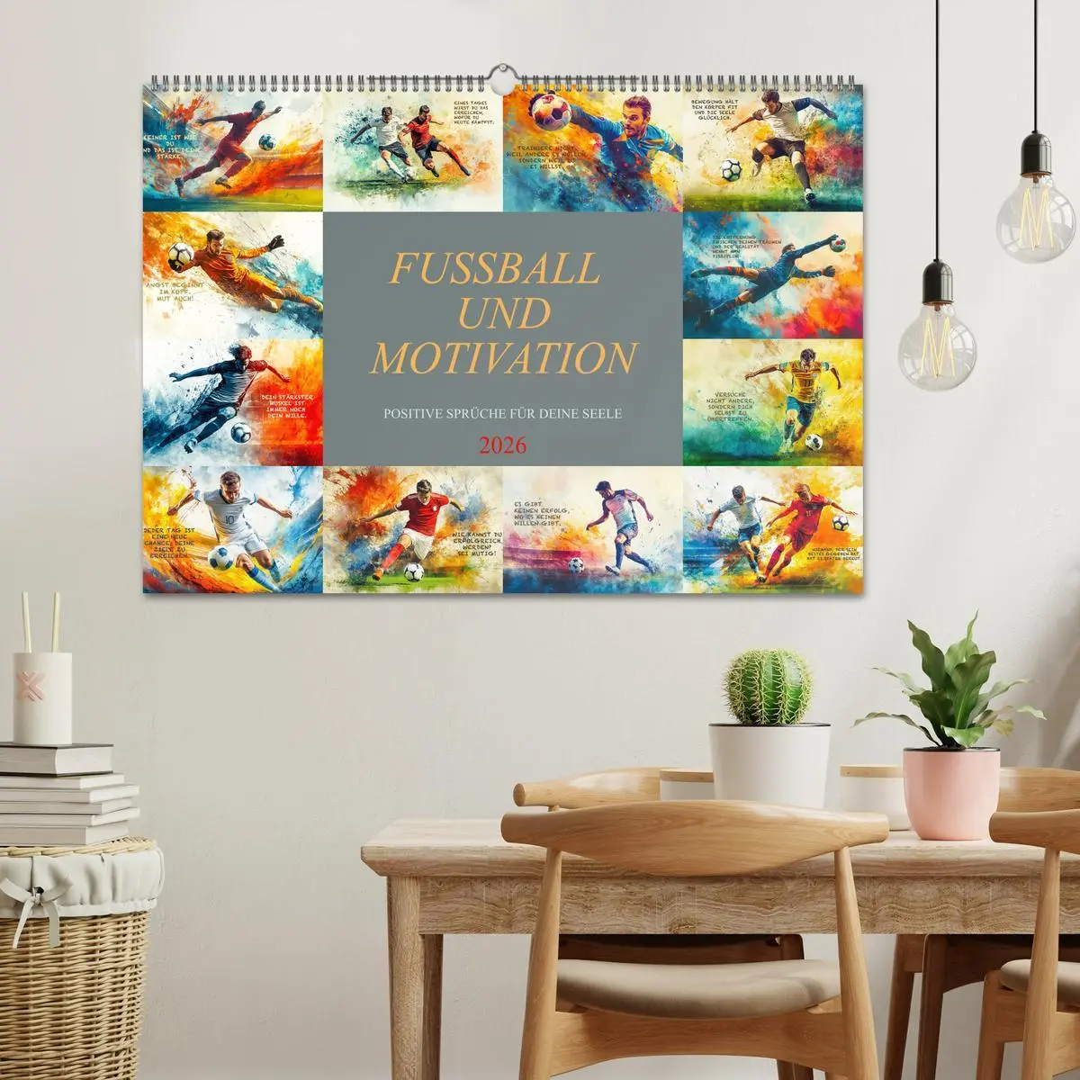 Bild: 9783457251737 | Fußball und Motivation (Wandkalender 2026 DIN A2 quer), CALVENDO...
