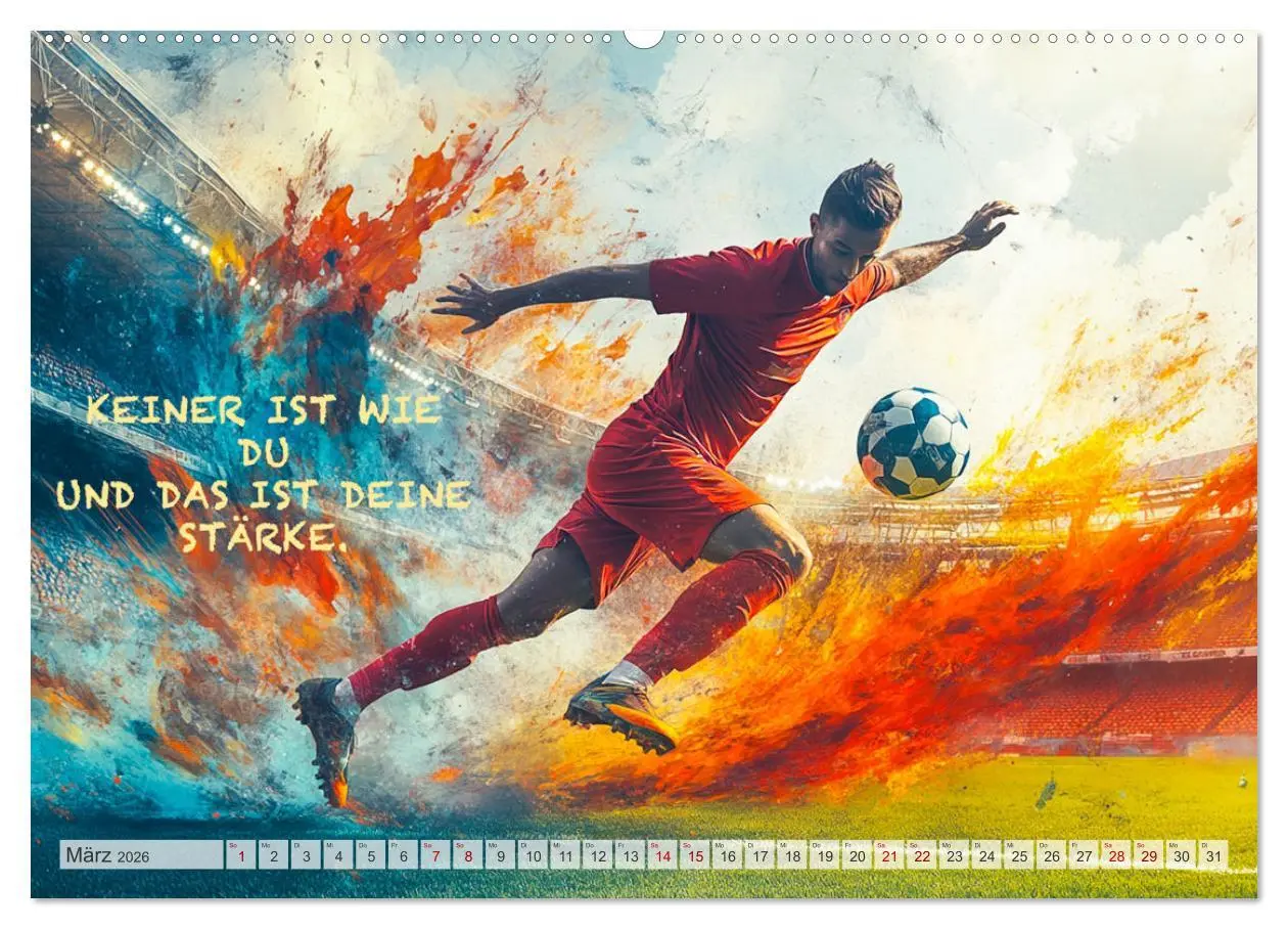 Bild: 9783457251737 | Fußball und Motivation (Wandkalender 2026 DIN A2 quer), CALVENDO...