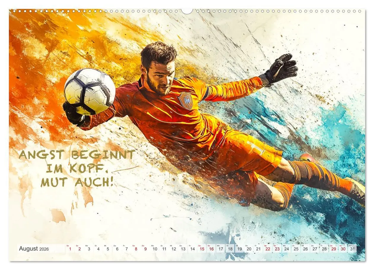Bild: 9783457251737 | Fußball und Motivation (Wandkalender 2026 DIN A2 quer), CALVENDO...