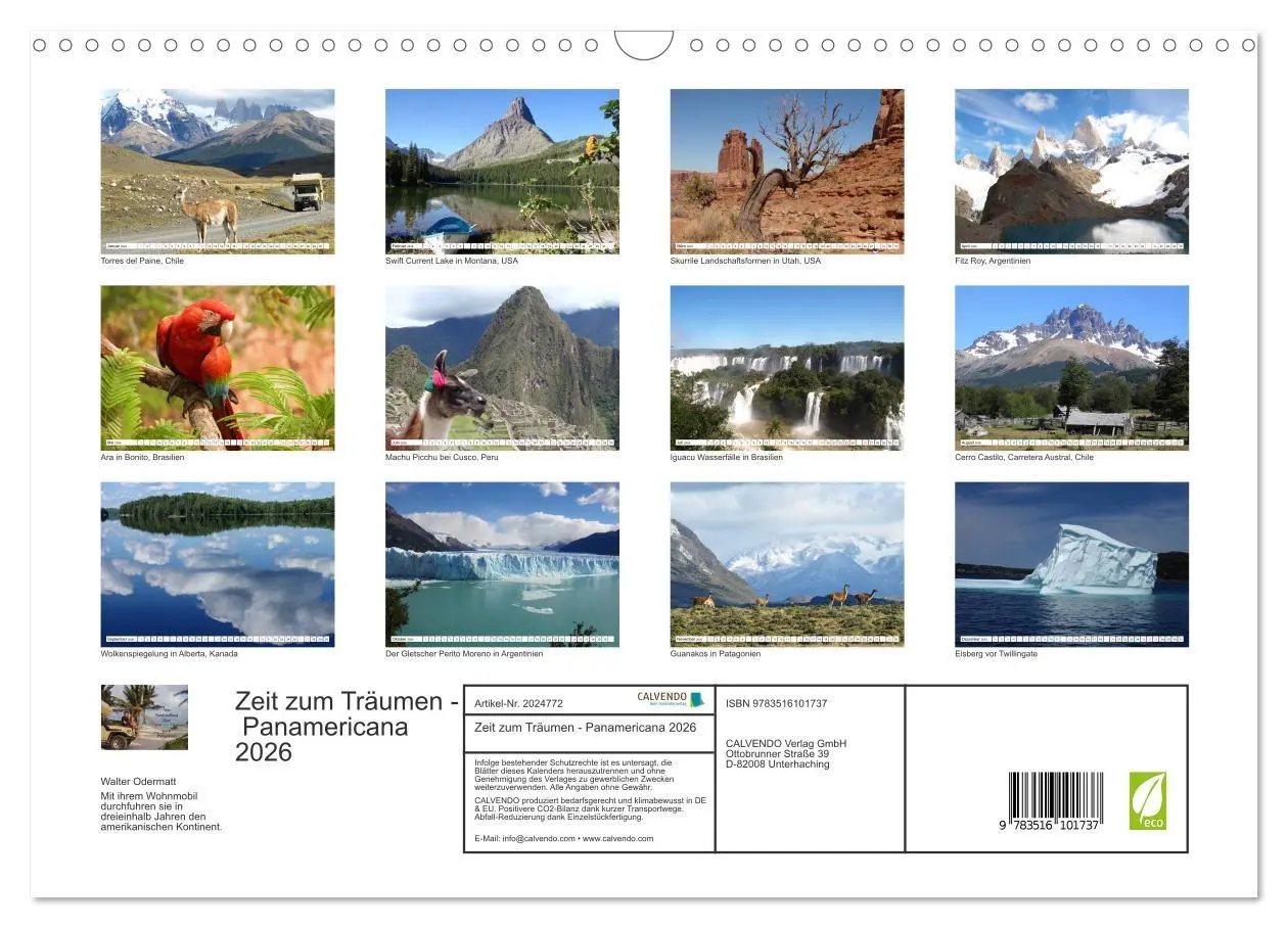 Bild: 9783516101737 | Zeit zum Träumen - Panamericana 2026 (Wandkalender 2026 DIN A3...