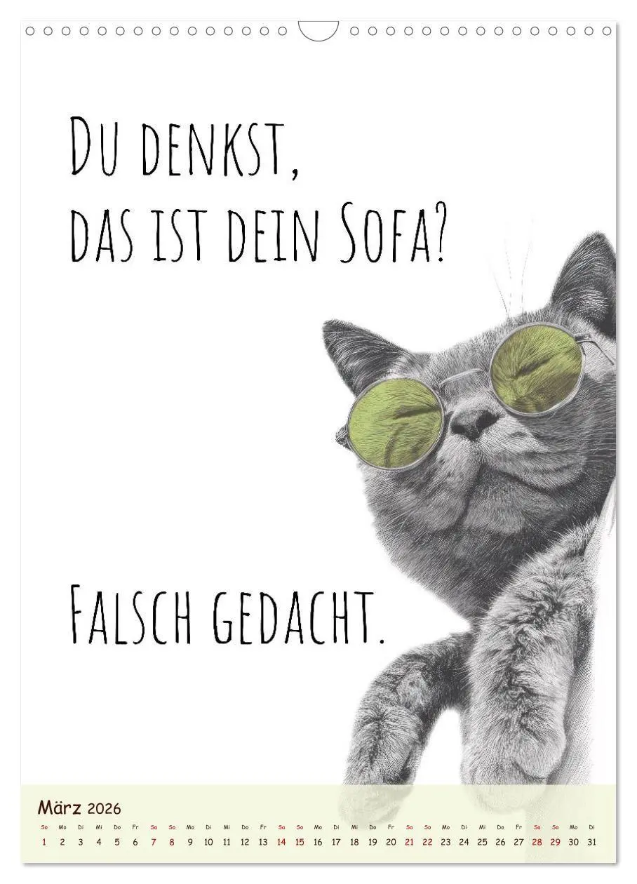Bild: 9783516721737 | Katzenkult - Coolness auf vier Pfoten (Wandkalender 2026 DIN A3...