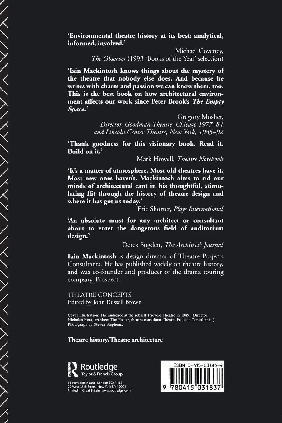 Rückseite: 9780415031837 | Architecture, Actor and Audience | Iain Mackintosh | Taschenbuch