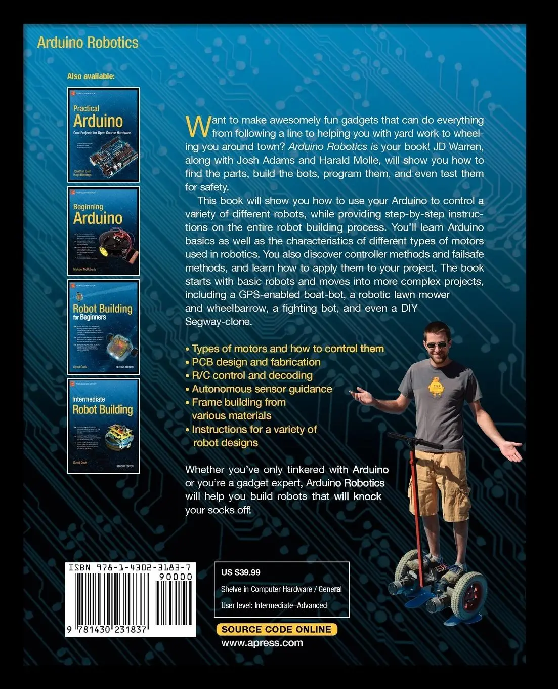 Rückseite: 9781430231837 | Arduino Robotics | John-David Warren (u. a.) | Taschenbuch | xxiv